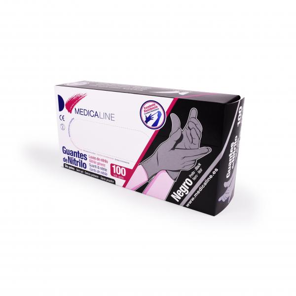 Black Nitrile Gloves (100U.) - Black Extra Small Img: 202111271