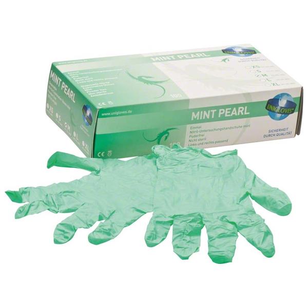 MINT PEARL: Mint Nitrile Gloves (100 pcs) Img: 202212101