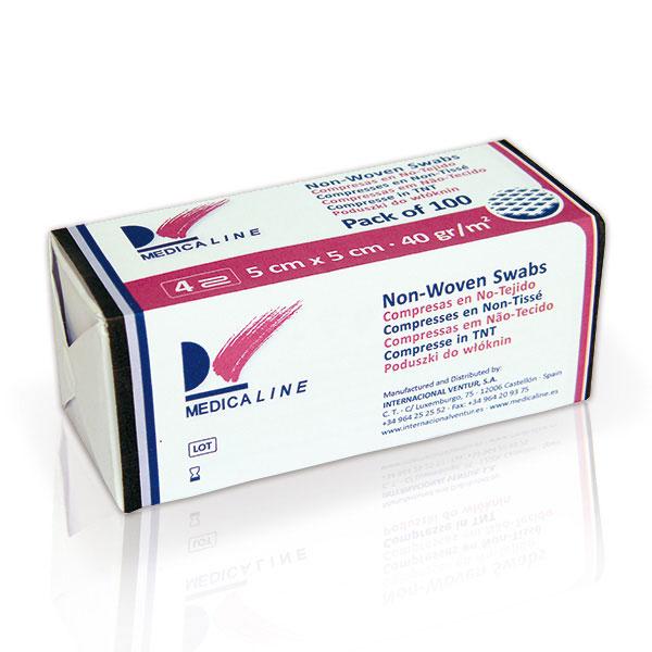 Gauze 5x5cm. NON-STERILE 40g/m2 100u. Img: 202009261