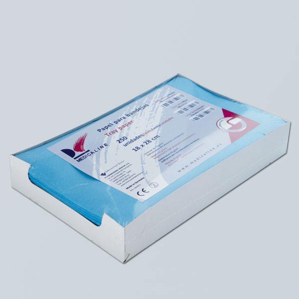 ABSORBENT TRAY PAPER BLUE 18x28cm. 250u. Img: 202208131