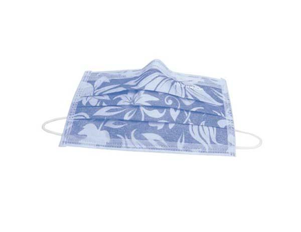 Monoart® - Mouth protection mask (50 pcs) - 50 pcs floral blue: Img: 202010031