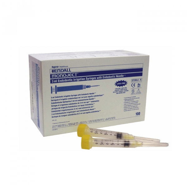 MonoJect Irrigation Syringes 3ml Endodontic 23GA (0.635 mm x 3.2 cm) 100 pcs Img: 202110021