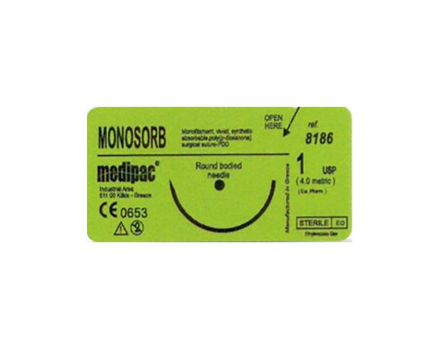 Sutures MONOSORB PDA monofilament 45cm 3/8 circ.16mm - 5/0 45cm Img: 202112041