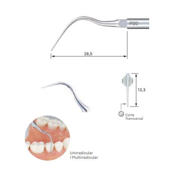 Periodontal tip P20-E (1u.) Img: 202304151