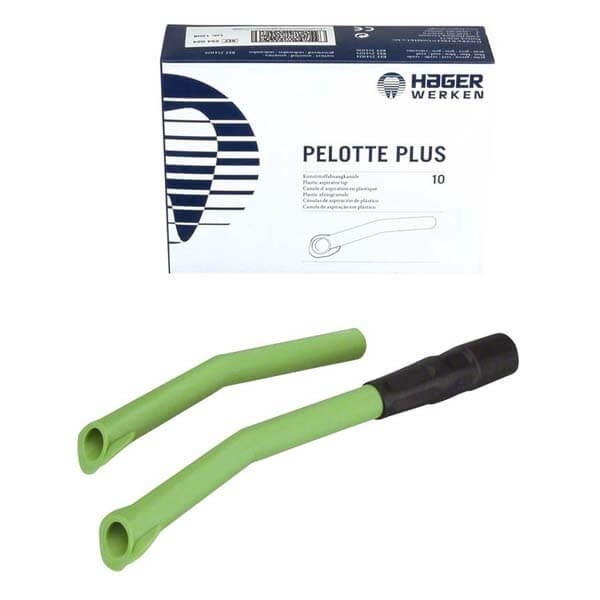 Pelotte Plus: Green Suction Cannulas (10 pcs + adapter) Img: 202303041