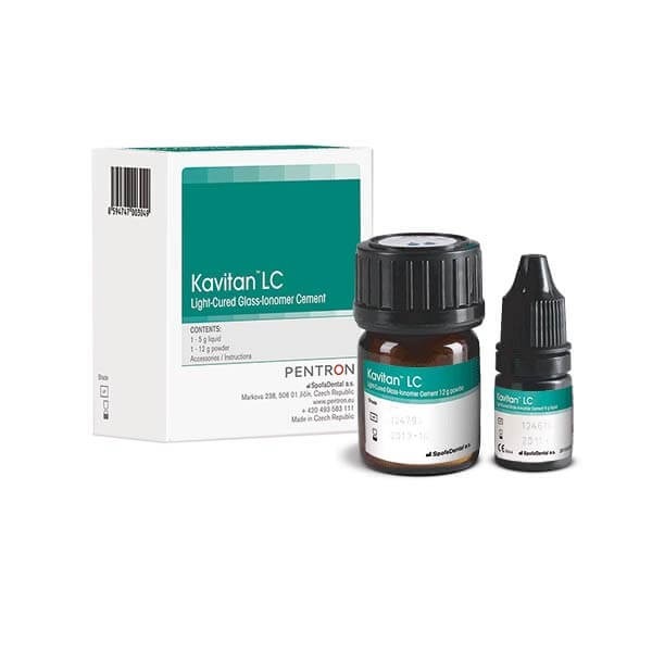 Kavitan LC: Glass Ionomer Cement - 12 gr powder A3 + 5 gr liquid Img: 202302111