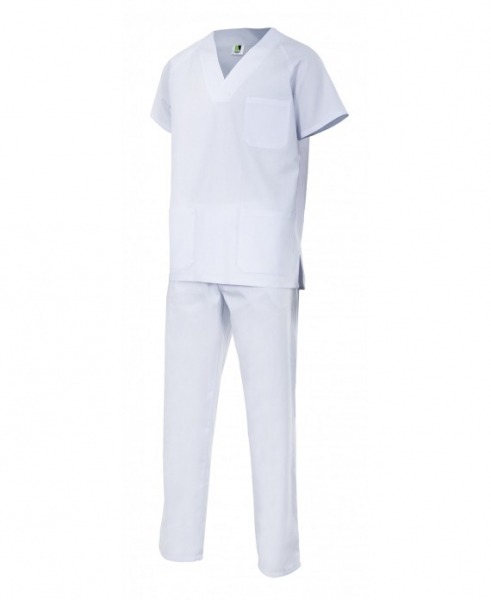 Basic White Unisex Pajamas-Size M - White Img: 202109111