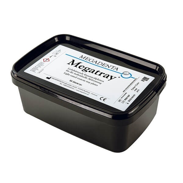 Megatray Light Curing Base Plates Pink Megadenta (box 50 units) MESTRA