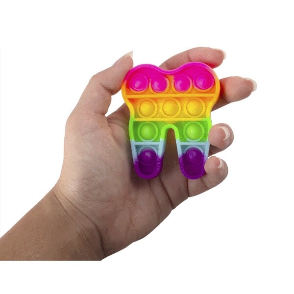 Popitdent: Tooth Shaped Stress Reliever Toy (20 pcs) - 20 pieces Img: 202312021