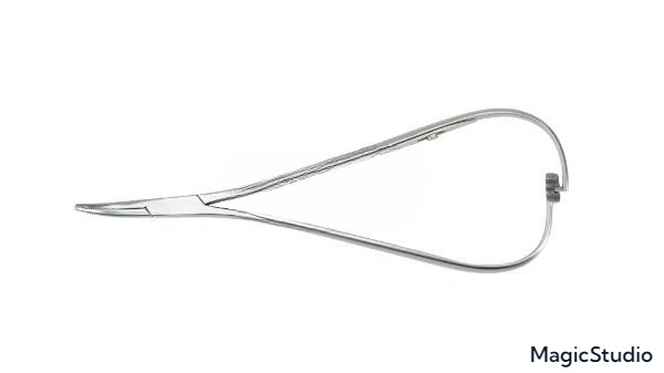 Needle Holder with Fine Tip and Curves Img: 202508091