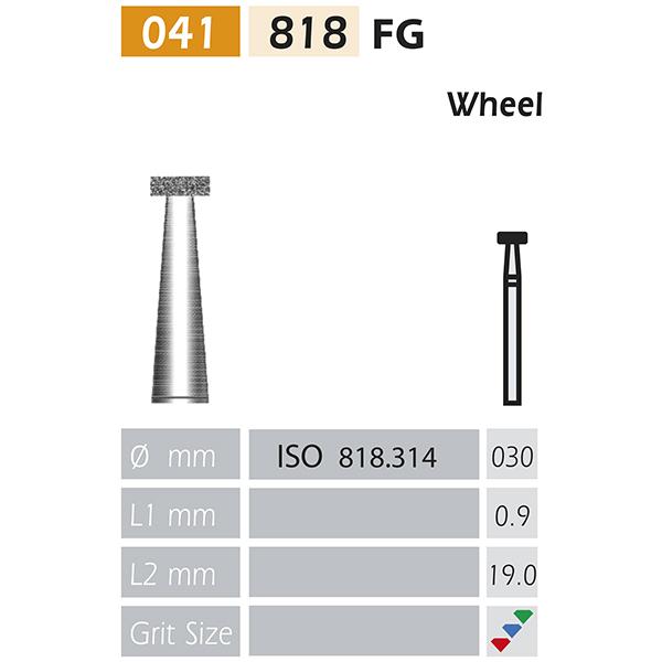DIAMOND CUTTERS 818-FG Wheel X5UDS. (818-030 F RED) Img: 202110301