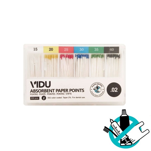 Endodontic Paper Tips .02 (200 pcs) - Assortment No. 15 - 40 Img: 202509061