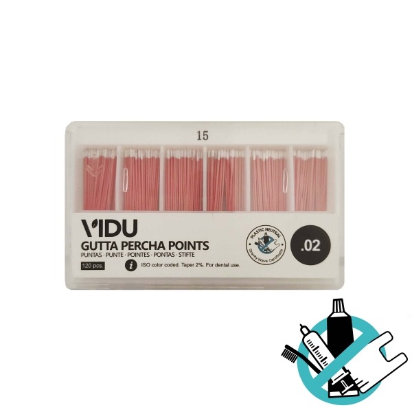 .02 Taper Gutta Percha Tips (120 pcs) - No. 15 Img: 202210081