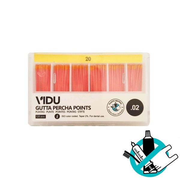 .02 Taper Gutta Percha Tips (120 pcs) - No. 20 Img: 202210081