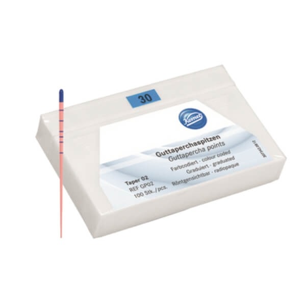 Gutta-percha points 02 28 mm (100 pcs) Img: 202308191