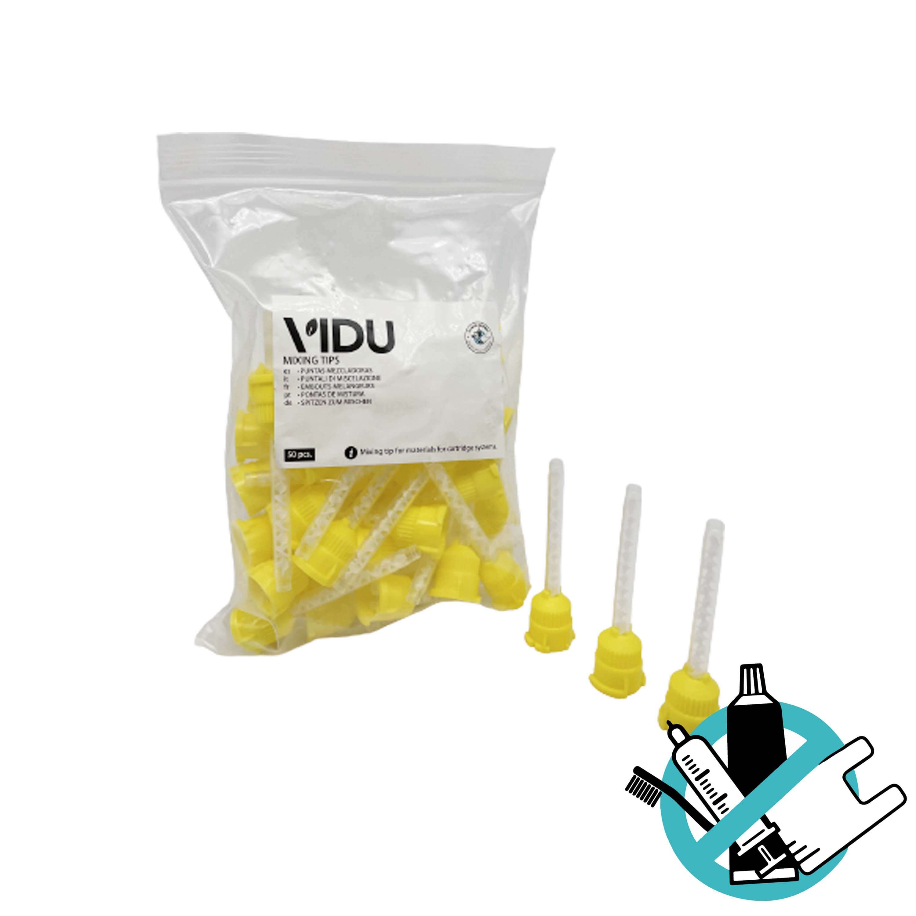 Dental Impression Mixing Tips - Orange & Blue Tips (50 Pieces) For Dental Alginate & Material Mixing