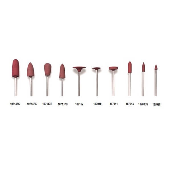 Brown Silicone Polishing Tips (6 pieces) - 137C Img: 202307011