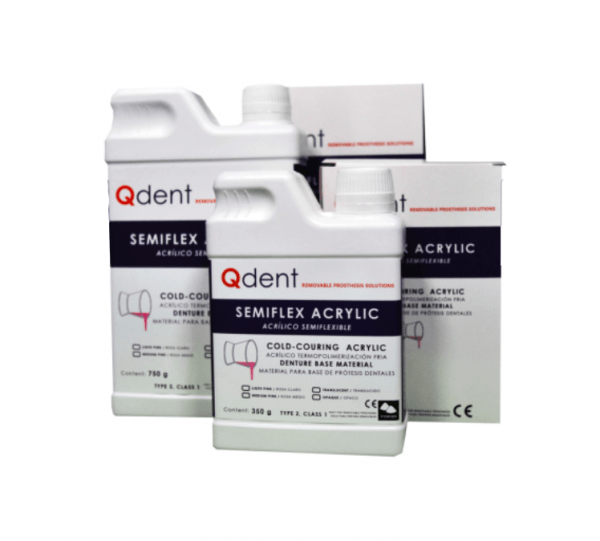 QDENT Semi-flexible Acrylic Resin Liquid base (500ml) Img: 202203051