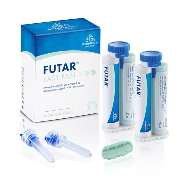 Futar Easy: Bite Register (2 x 50 ml) - 2 x 50 ml, 6 Mixing tips, blue Img: 202411301