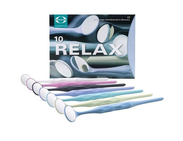 Relax Fs Rhodium - Mouth Mirror (10 pcs) - White 4 cm Img: 202304151
