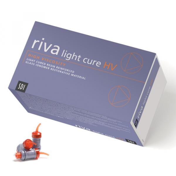 Riva Light Cure HV: glass ionomer in A1 capsules (50 units) Img: 202107031