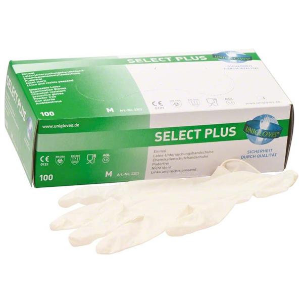 SELECT PLUS: Latex Powder Free Gloves (100 pcs) - SIZE XS Img: 202212101