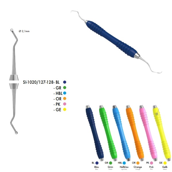 Caries Spoon 1020/127-128 Silikon Colours (2.1Mm Ø) - Light Blue Colour Img: 202304221