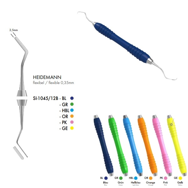 Heidemann spatula 1045/12B Silikon medium (1ud) - YELLOW Img: 201907271