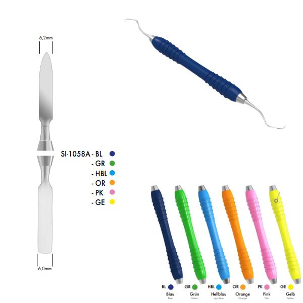 1058A Silikon cement spatula (medium) - BLUE Img: 201907271