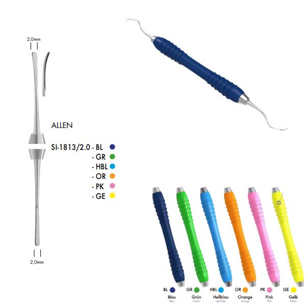 Periosteal straight Allen 1813/2.0mm Special tunnelling technique - BLUE Img: 201907271