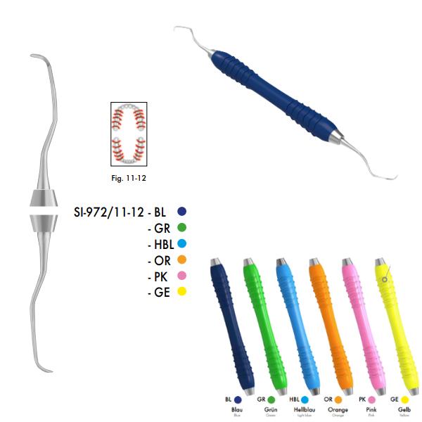 Gracey Curette Perio Nº11-12 Silikon 972 In Colours (1Ud) - Nº11-12 Colour Blue Img: 202204301