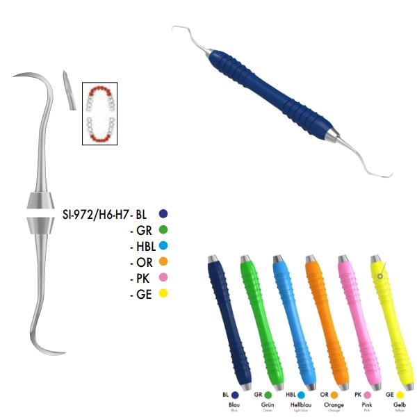 Scraping sickle perio 972/H6-H7 Silikon (1 pc) - YELLOW Img: 201907271