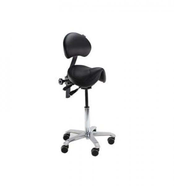 Amazone Clinic Chair with Backrest (34 cm) - With black backing Img: 202011211