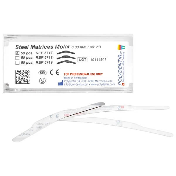 Steel Matrices for Super Fine Molars (50 pcs) - 4.5 - 5.5 mm Img: 202503151