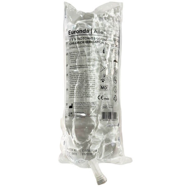 0.9% Sodium Chloride Physiological Saline Solution - 1 litre bag Img: 202407131
