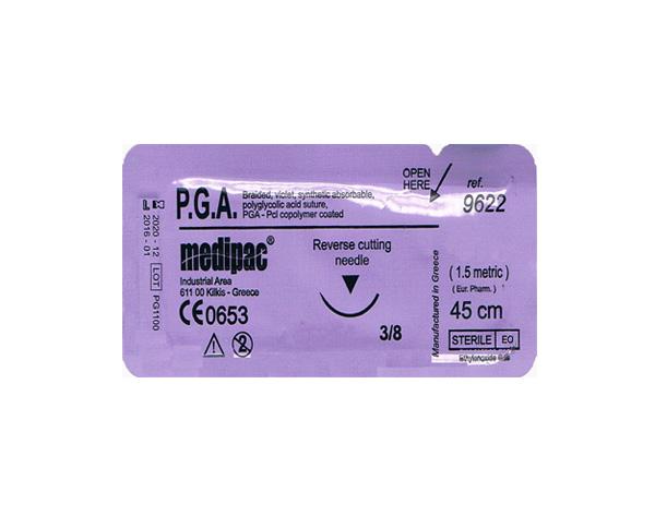PGA sutures 3/8 12mm 6/0 45 cm - 6/0 45 cm Img: 202306241