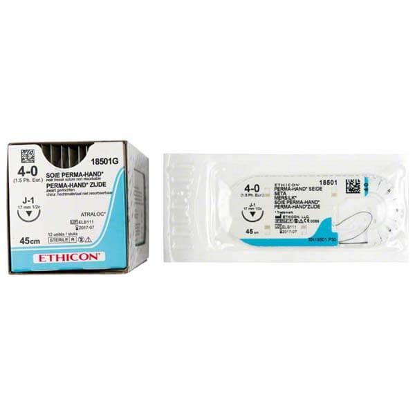 Perma-Hand Silk Suture 45 cm (12 pcs) Img: 202209031