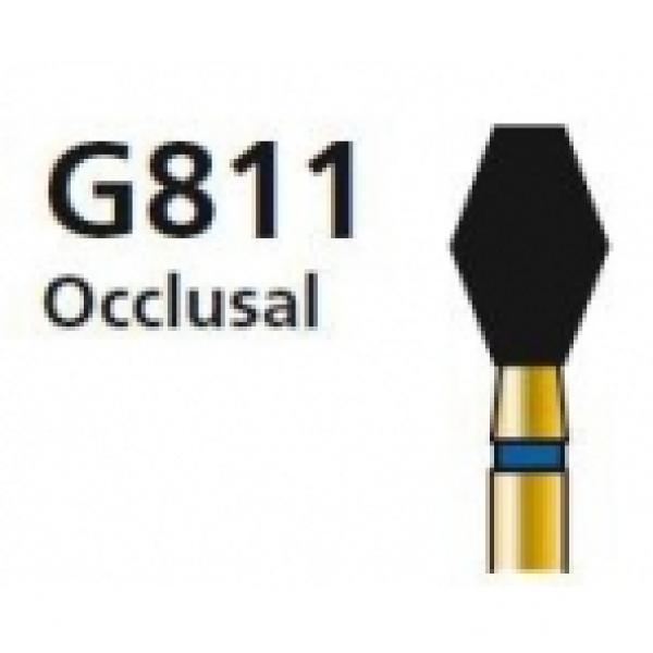 Diamond dental burs G811 barrel - occlusal wear F.G. (5pcs.) - G811-314-037-7-ML Img: 202110091