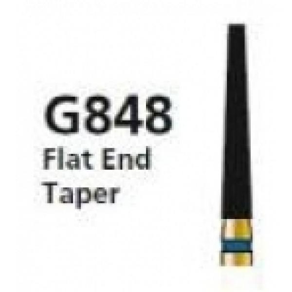 F.G. G848 Diamond Flat End Tapered Bur (5 pcs) DIATECH