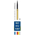 LANJING Dental Diamond Flame Bur 863/012F - Fine Grit Red, FG (Friction Grip) - View #2