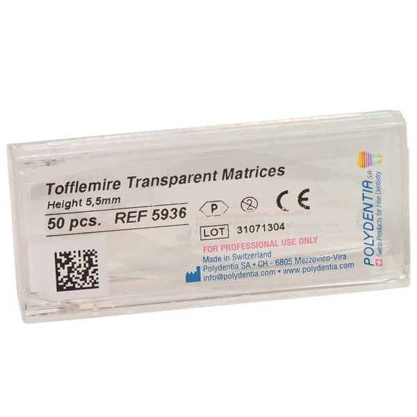 Transparent Tofflemire Matrices (50 pcs) - 5.5 mm Img: 202503151