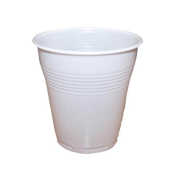 160 cc White Plastic Cups (1000 pcs) Img: 202304081