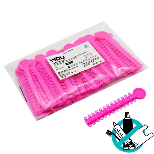 Elastic Orthodontic Ligatures (1042 pcs) - (PINK) Img: 202212241