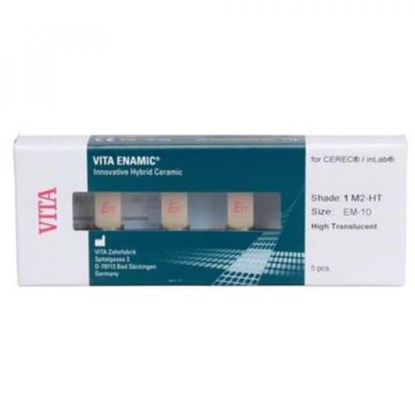 Vita Enamic®: Hybrid Dental Ceramic (Kit O Blocks 5 pcs.)-Gr. EM-10, 1M2-HT Img: 202112041