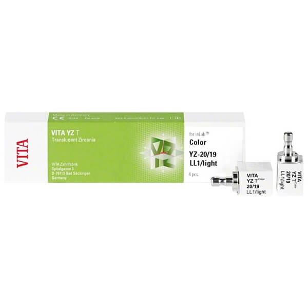 VITA YZ HT White for CEREC/inLab: Supertranslucent Blank Blocks (4 pcs) - YZ-20/19mm (4 pcs) Img: 202204301