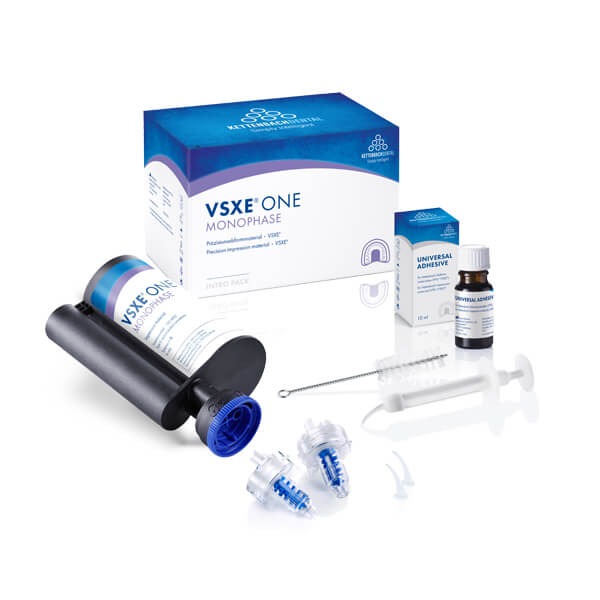 VSXE One: Single-phase printing material - 380 ml cartridge 10 ml adhesive dynamic mixers 1 application syringe Img: 202411301