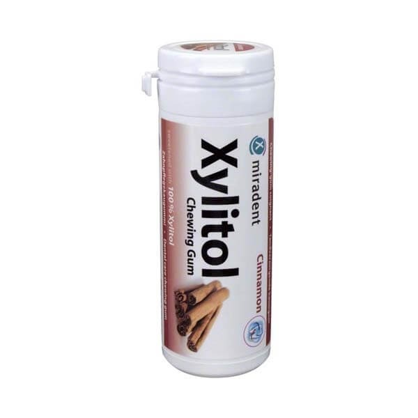 Xylitol Chewing Gum: Sugar-free Chewing Gum with Xylitol (Pot of 30 pcs) - Cinnamon Img: 202212241