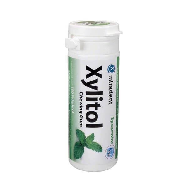 Xylitol Chewing Gum: Sugar-free Chewing Gum with Xylitol (Pot of 30 pcs) - Peppermint Img: 202212241