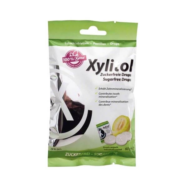 Xylitol Drops: Sugar-free tablets (100 pcs) - Melon. Img: 202212241