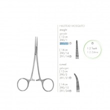 Straight grooved Mosquito pliers (1pc) Straight 12 cm Img: 201807031
